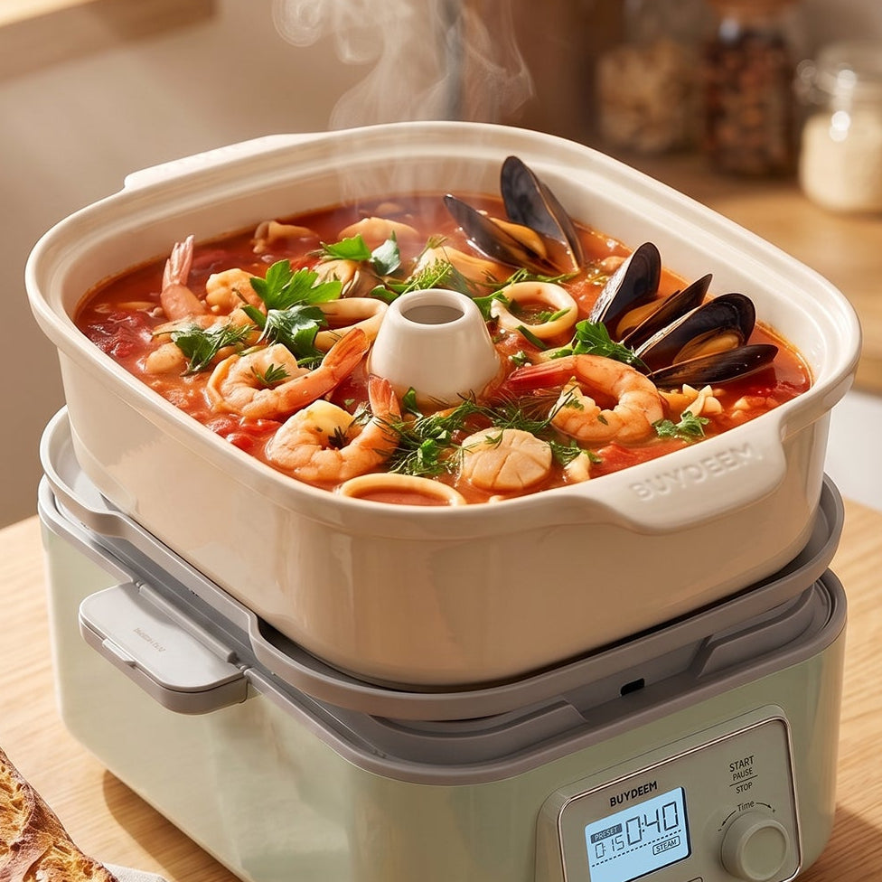 Waterless Ceramic Steam Pot, 3QT