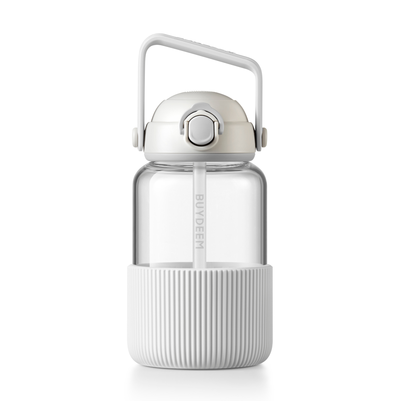 Pop-up Straw Glass Bottle